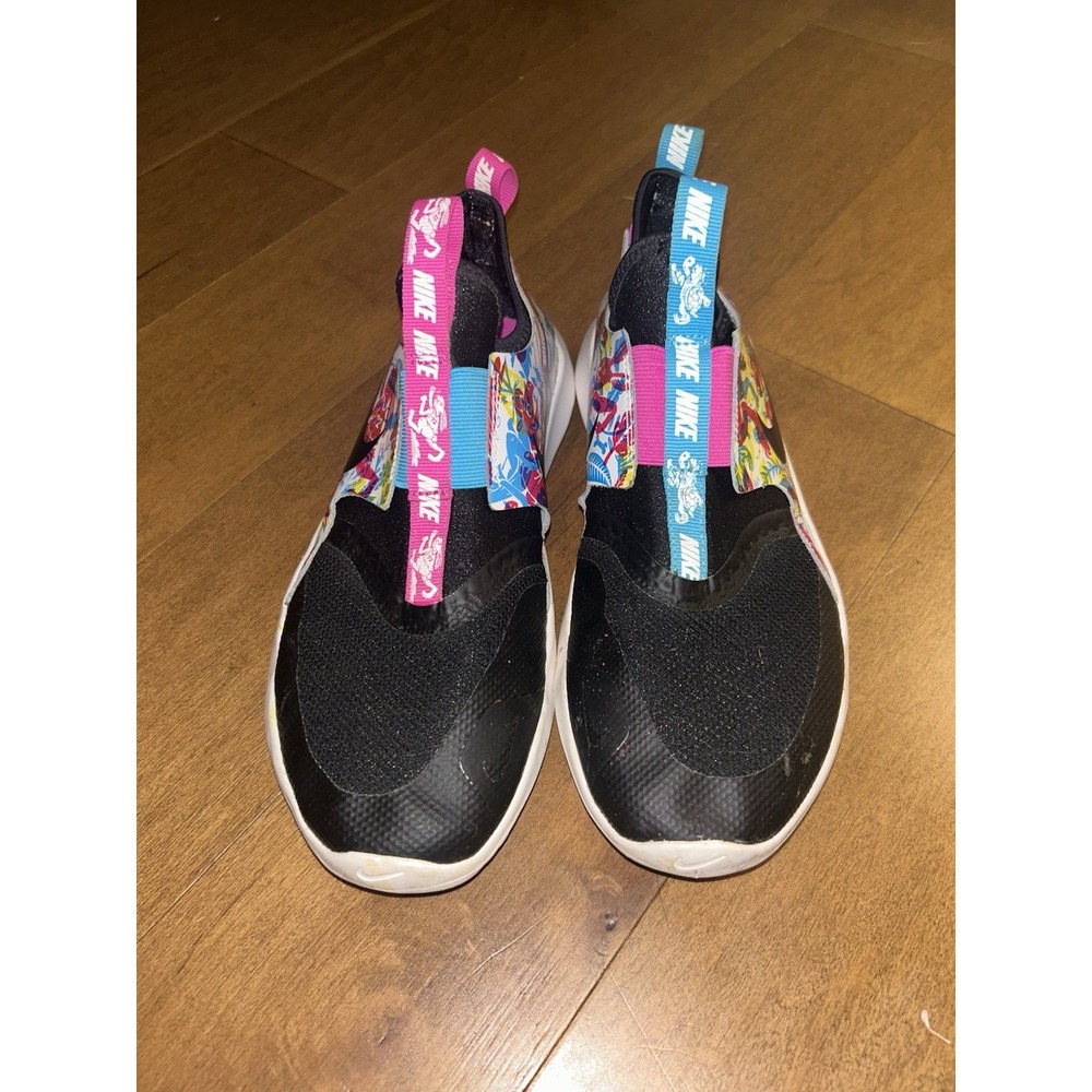 Nike Girls Flex Runner Fable slip-on sneakers Tennis Shoe Youth 6.5 Pink Teal - Picture 3 of 7